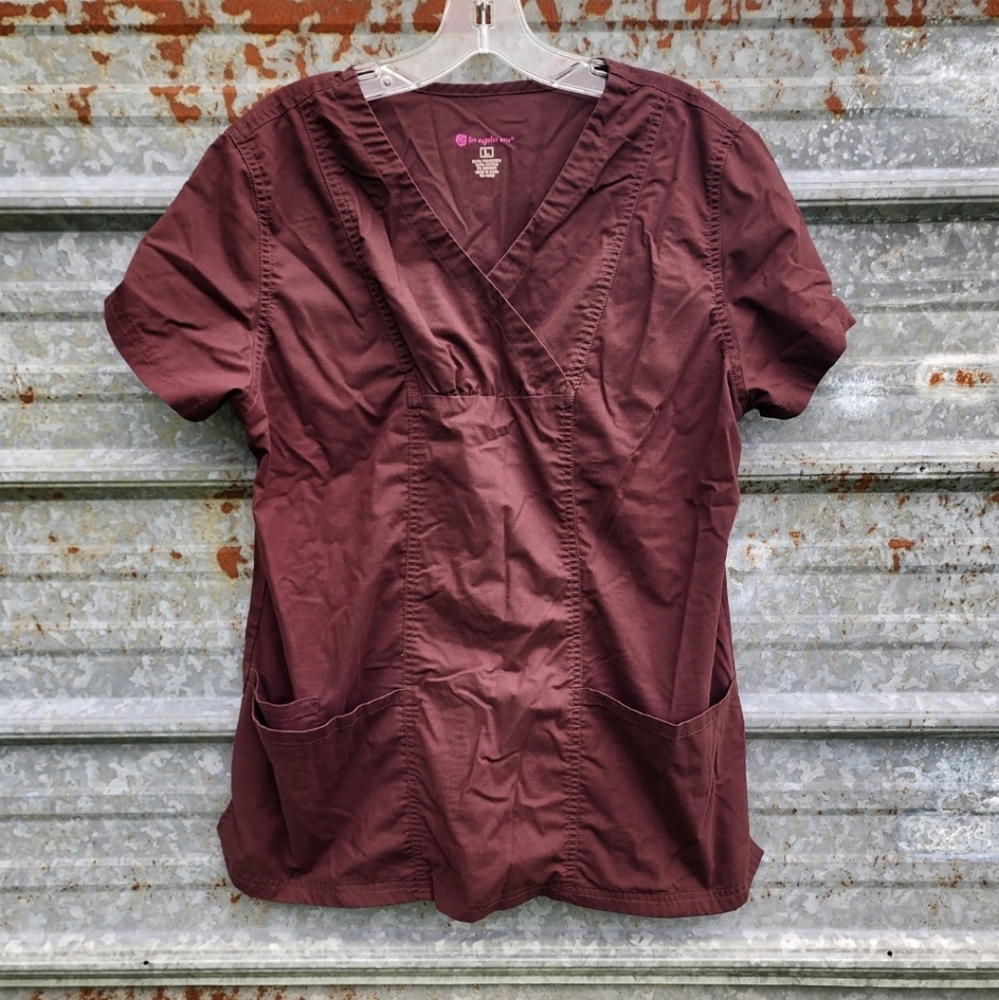 Hershey Brown Los Angeles Rose Scrub Top